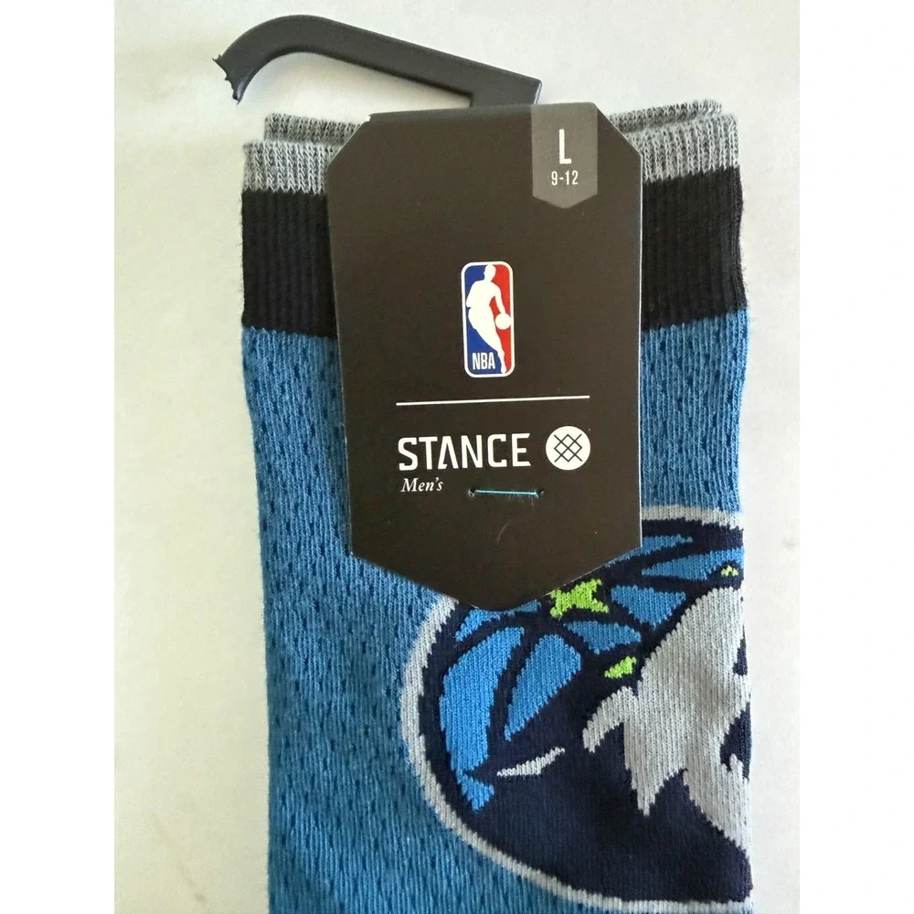 Stance NBA Minnesota Timberwolves Large 9-12 Hoops Arena Logo NBA Socks New